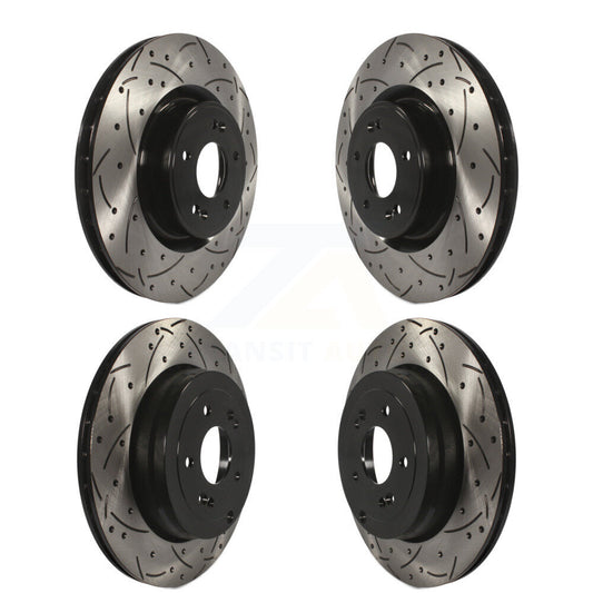 [Avant + Arrière] Kit de disque (percé rainuré revêtu) de frein pour Hyundai Genesis Coupe KD-100321