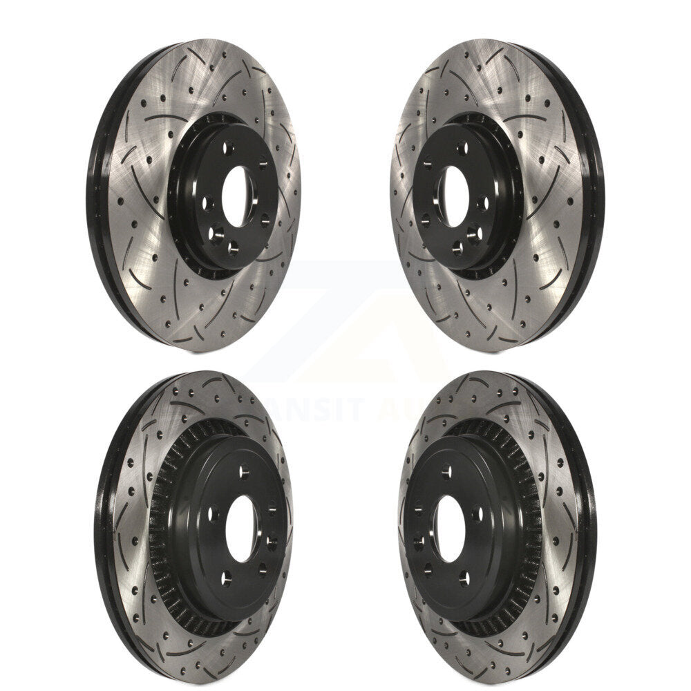 [Avant + Arrière] Kit de disque (percé rainuré revêtu) de frein pour Volvo XC60 KD-100323