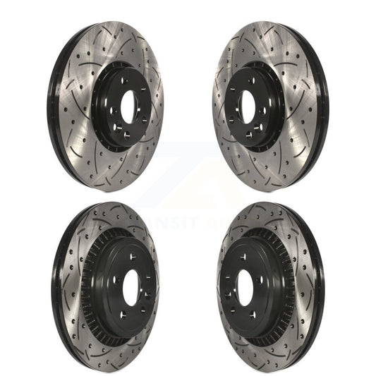 [Avant + Arrière] Kit de disque (percé rainuré revêtu) de frein pour Volvo XC60 KD-100323