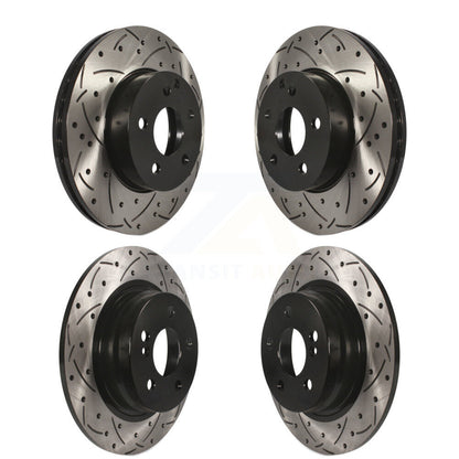 [Avant + Arrière] Kit de disque (percé rainuré revêtu) de frein pour Mercedes-Benz C300 C250 C230 KD-100325
