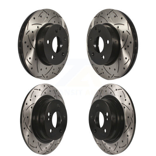 [Avant + Arrière] Kit de disque (percé rainuré revêtu) de frein pour Mercedes-Benz C300 C250 C230 KD-100325