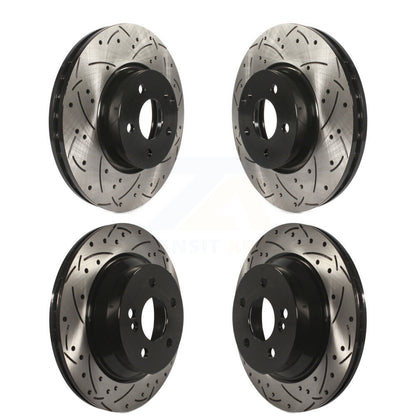 [Avant + Arrière] Kit de disque (percé rainuré revêtu) de frein pour Mercedes-Benz E350 E400 avec 322mm Diameter Rotor KD-100327