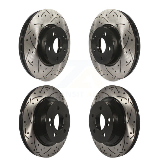 [Avant + Arrière] Kit de disque (percé rainuré revêtu) de frein pour Mercedes-Benz E350 E400 avec 322mm Diameter Rotor KD-100327
