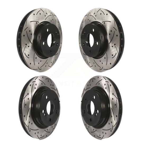 [Avant + Arrière] Kit de disque (percé rainuré revêtu) de frein pour Mercedes-Benz E350 C300 C350 KD-100328