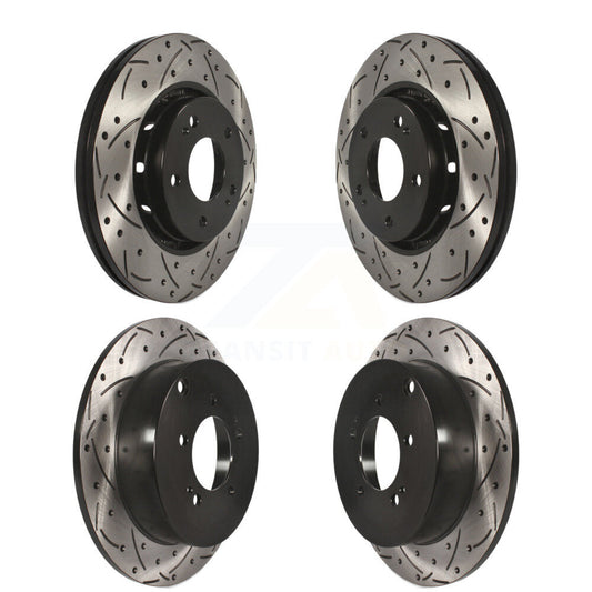 [Avant + Arrière] Kit de disque (percé rainuré revêtu) de frein pour Mitsubishi Lancer KD-100333