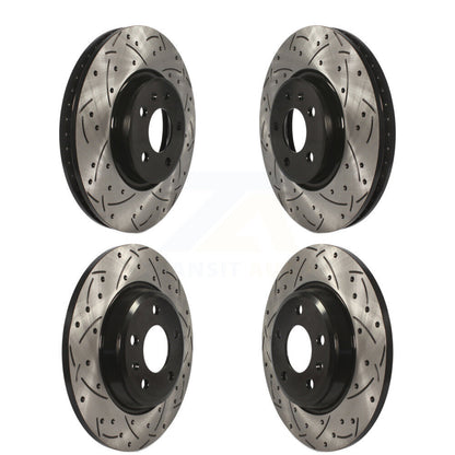 [Avant + Arrière] Kit de disque (percé rainuré revêtu) de frein pour Audi Q5 A4 A5 Quattro allroad A6 KD-100334