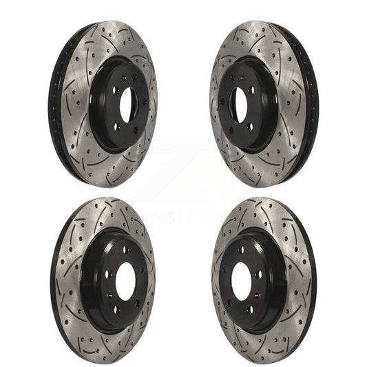 [Avant + Arrière] Kit de disque (percé rainuré revêtu) de frein pour Audi Q5 A4 A5 Quattro allroad A6 KD-100334