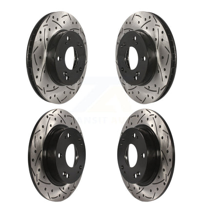 [Avant + Arrière] Kit de disque (percé rainuré revêtu) de frein pour Honda Civic Acura ILX KD-100336