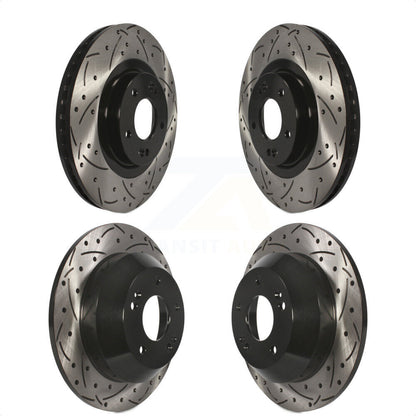 [Avant + Arrière] Kit de disque (percé rainuré revêtu) de frein pour Kia Sorento Hyundai Santa Fe Sport XL KD-100337 par DS-One