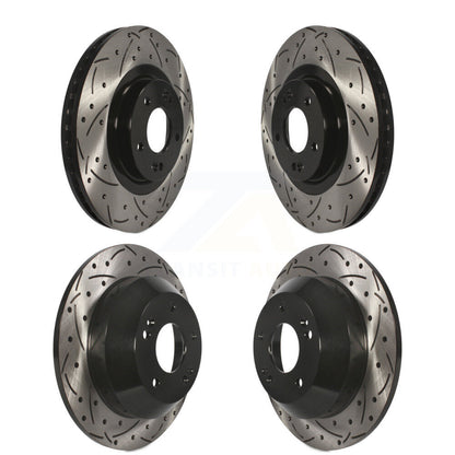 [Avant + Arrière] Kit de disque (percé rainuré revêtu) de frein pour Kia Sorento Hyundai Santa Fe Sport XL KD-100337