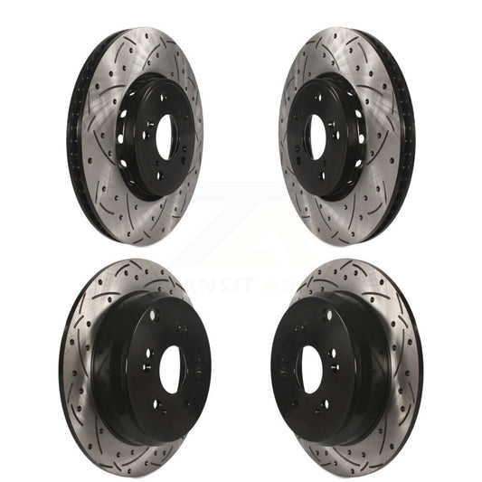 [Avant + Arrière] Kit de disque (percé rainuré revêtu) de frein pour 2013-2018 Acura RDX KD-100340