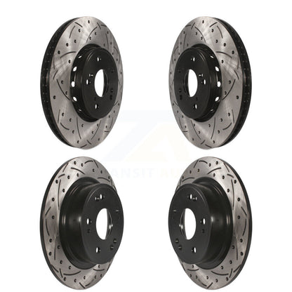 [Avant + Arrière] Kit de disque (percé rainuré revêtu) de frein pour 2016 Acura ILX KD-100341