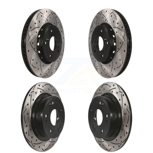 [Avant + Arrière] Kit de disque (percé rainuré revêtu) de frein pour 2016 Acura ILX KD-100341