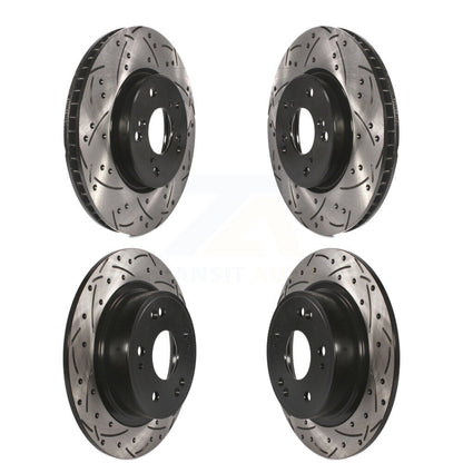 [Avant + Arrière] Kit de disque (percé rainuré revêtu) de frein pour Honda Accord KD-100343