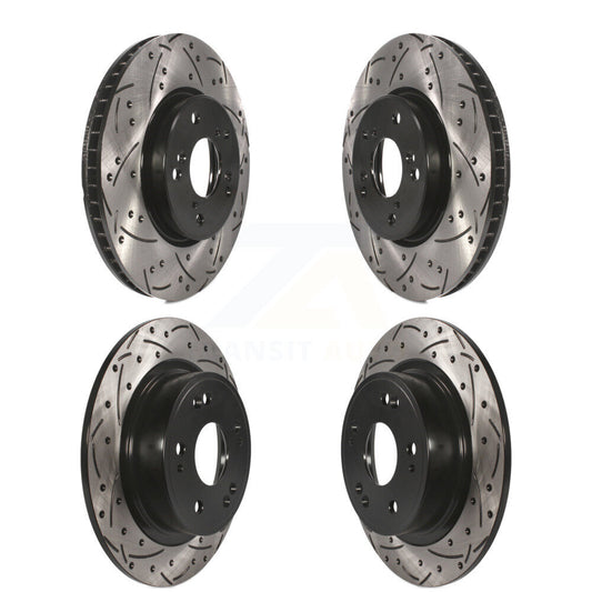 [Avant + Arrière] Kit de disque (percé rainuré revêtu) de frein pour Honda Accord KD-100343