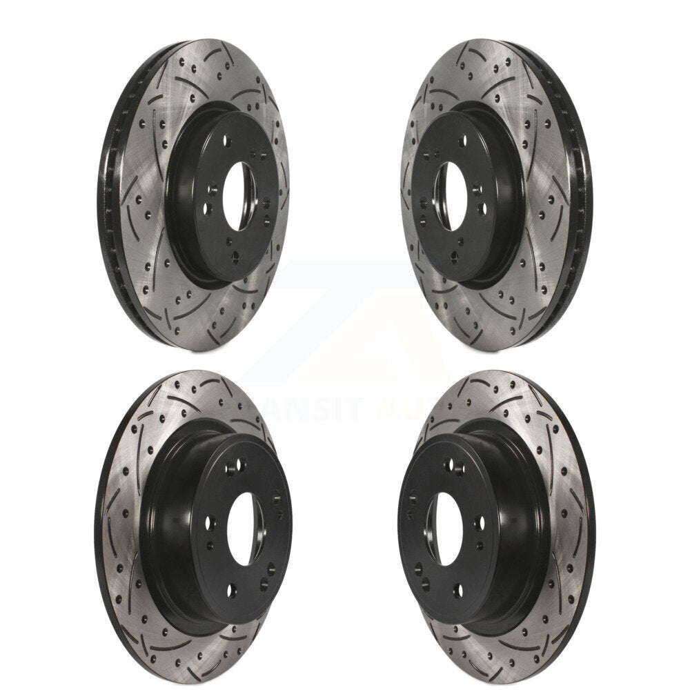 [Avant + Arrière] Kit de disque (percé rainuré revêtu) de frein pour Honda Accord HR-V KD-100344