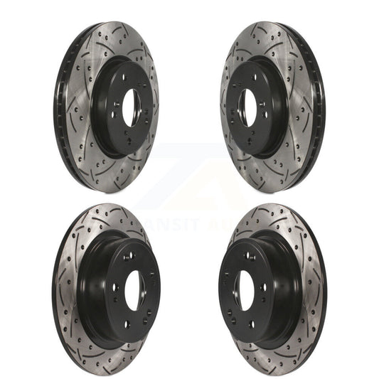 [Avant + Arrière] Kit de disque (percé rainuré revêtu) de frein pour Honda Accord HR-V KD-100344