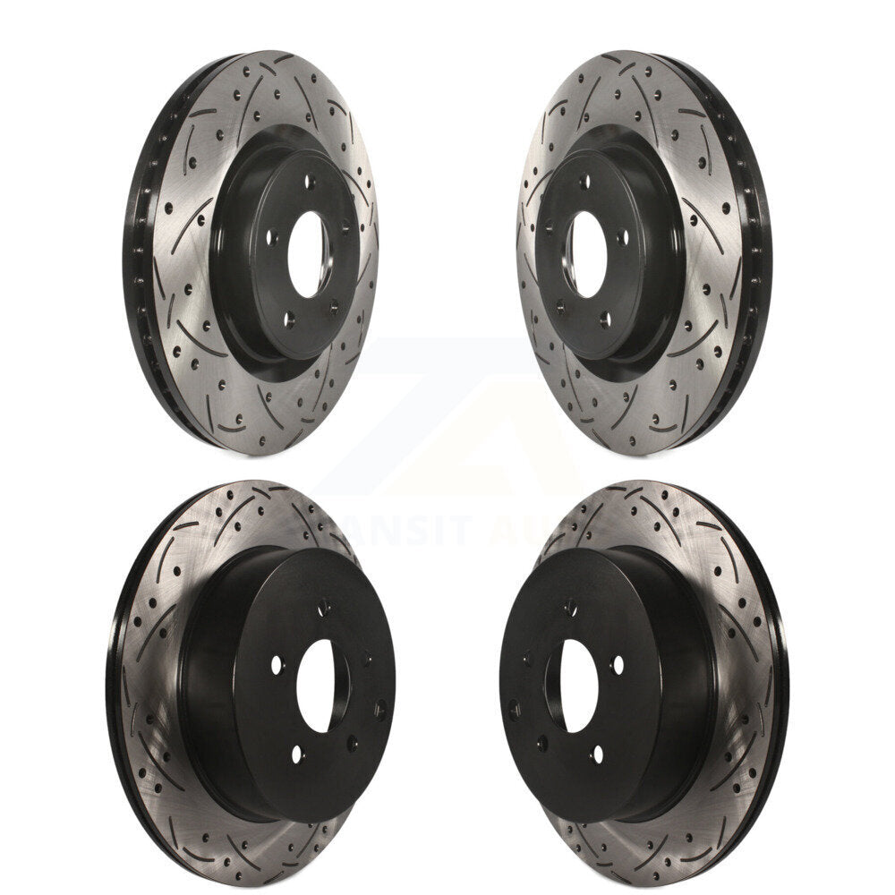 [Avant + Arrière] Kit de disque (percé rainuré revêtu) de frein pour Nissan INFINITI Pathfinder Murano QX60 Q50 JX35 Q60 KD-100346