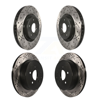 [Avant + Arrière] Kit de disque (percé rainuré revêtu) de frein pour Nissan INFINITI Pathfinder Murano QX60 Q50 JX35 Q60 KD-100346