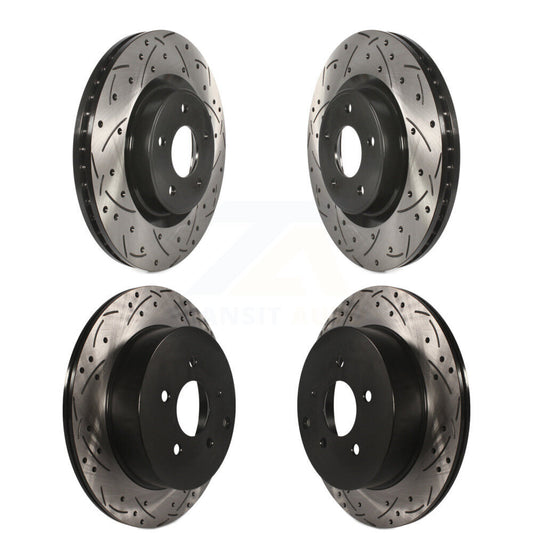 [Avant + Arrière] Kit de disque (percé rainuré revêtu) de frein pour Nissan INFINITI Pathfinder Murano QX60 Q50 JX35 Q60 KD-100346