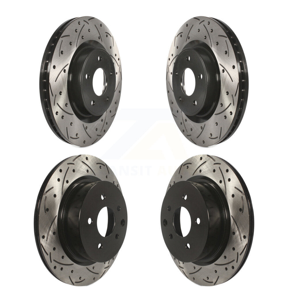 [Avant + Arrière] Kit de disque (percé rainuré revêtu) de frein pour INFINITI QX50 Nissan Z KD-100347