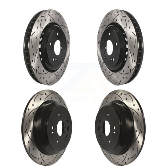 [Avant + Arrière] Kit de disque (percé rainuré revêtu) de frein pour 2014-2016 Acura MDX KD-100348