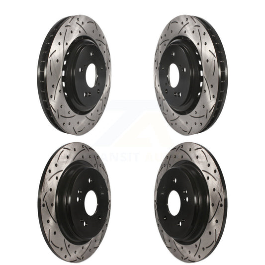 [Avant + Arrière] Kit de disque (percé rainuré revêtu) de frein pour 2015-2020 Acura TLX KD-100349