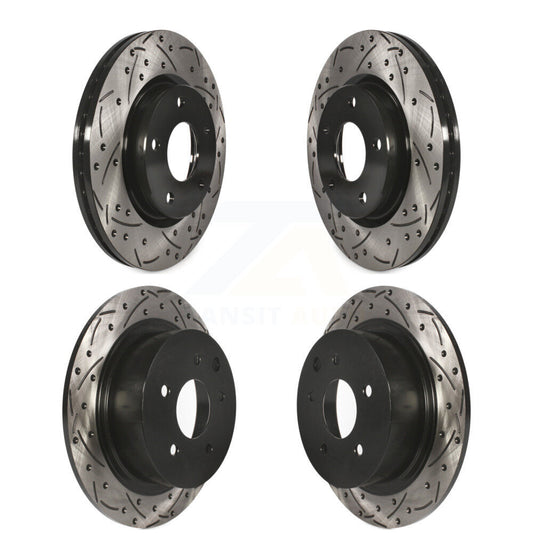 [Avant + Arrière] Kit de disque (percé rainuré revêtu) de frein pour Nissan Sentra KD-100352