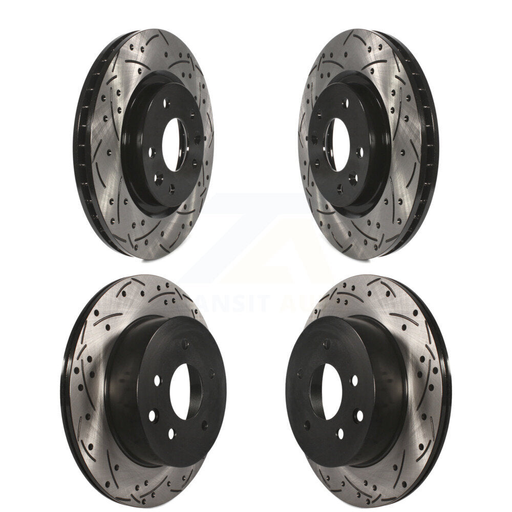 [Avant + Arrière] Kit de disque (percé rainuré revêtu) de frein pour Nissan Rogue Sport LEAF Qashqai KD-100355