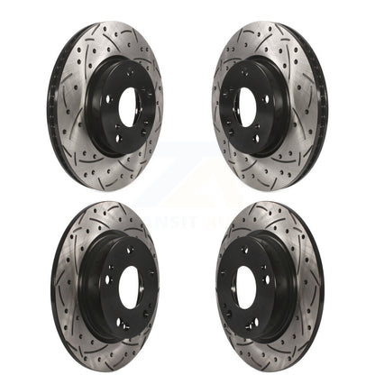 [Avant + Arrière] Kit de disque (percé rainuré revêtu) de frein pour Honda Civic Insight KD-100360