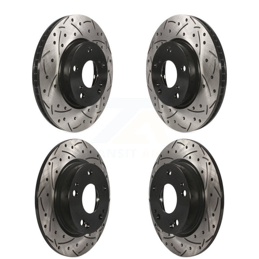 [Avant + Arrière] Kit de disque (percé rainuré revêtu) de frein pour Honda Civic Insight KD-100360