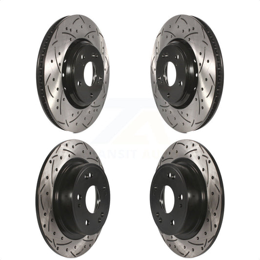 [Avant + Arrière] Kit de disque (percé rainuré revêtu) de frein pour Honda Accord Acura ILX KD-100361 par DS-One