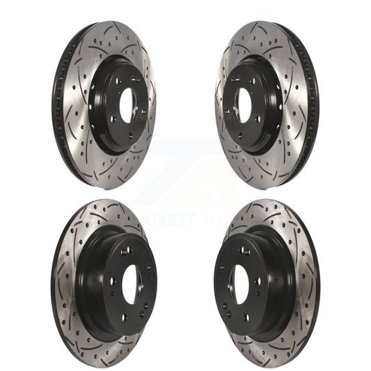 [Avant + Arrière] Kit de disque (percé rainuré revêtu) de frein pour Honda Accord Acura ILX KD-100361