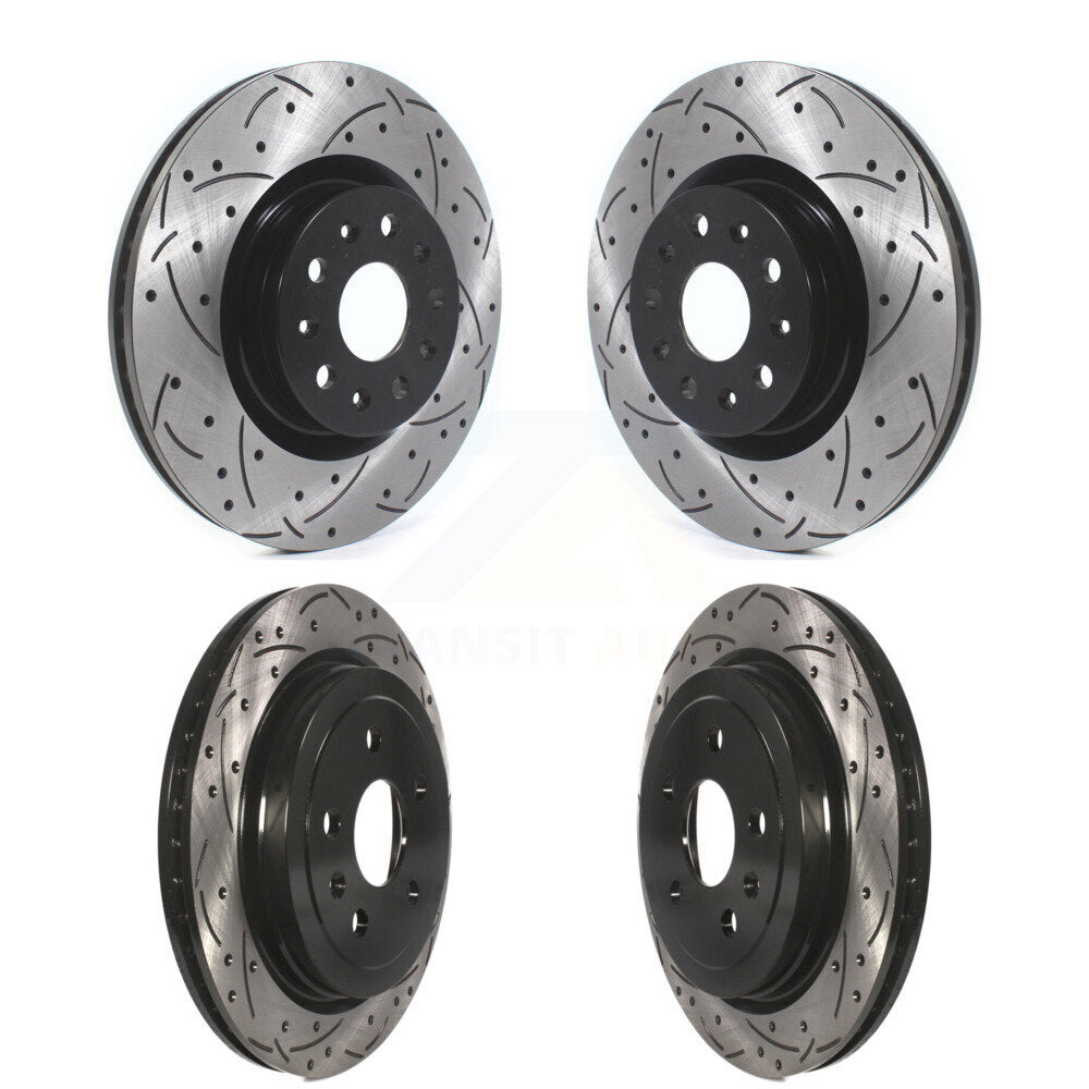 [Avant + Arrière] Kit de disque (percé rainuré revêtu) de frein pour Cadillac CTS KD-100366