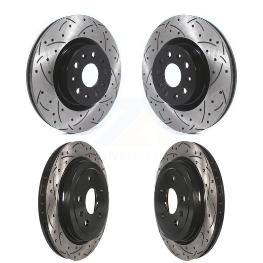 [Avant + Arrière] Kit de disque (percé rainuré revêtu) de frein pour Cadillac CTS KD-100366