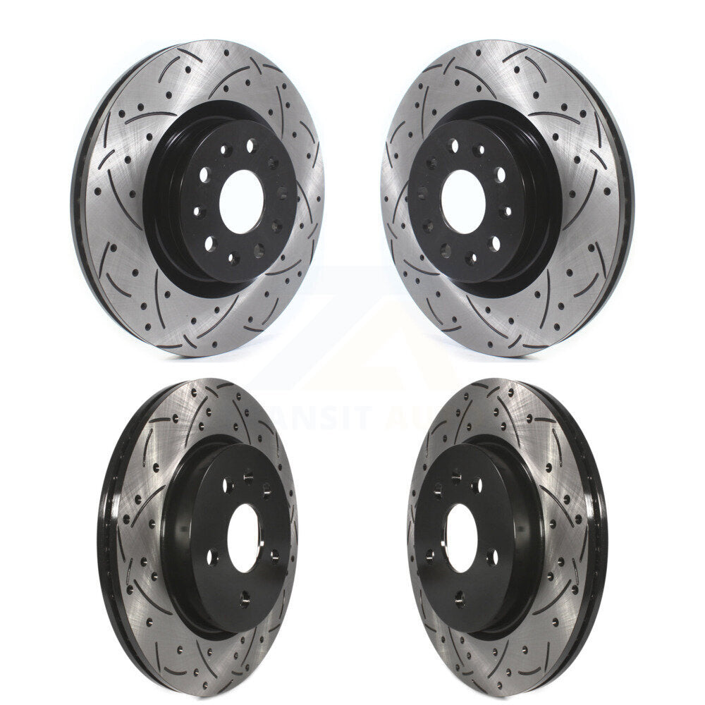 [Avant + Arrière] Kit de disque (percé rainuré revêtu) de frein pour Cadillac CT6 Chevrolet CT5 Camaro KD-100367