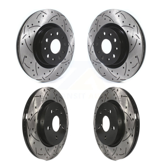 [Avant + Arrière] Kit de disque (percé rainuré revêtu) de frein pour Cadillac CT6 Chevrolet CT5 Camaro KD-100367