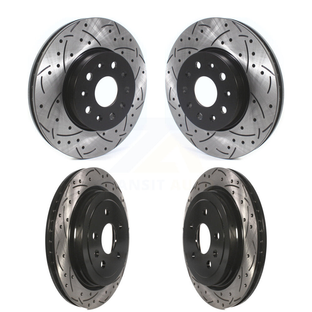 [Avant + Arrière] Kit de disque (percé rainuré revêtu) de frein pour Cadillac CTS KD-100368