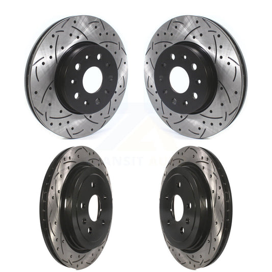 [Avant + Arrière] Kit de disque (percé rainuré revêtu) de frein pour Cadillac CTS KD-100368