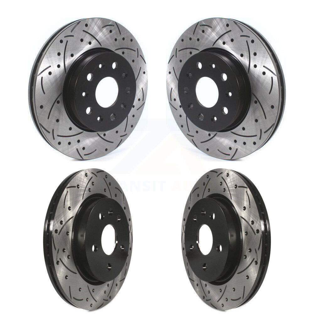 [Avant + Arrière] Kit de disque (percé rainuré revêtu) de frein pour Chevrolet Camaro Cadillac CT5 KD-100369
