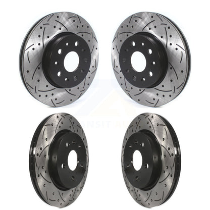 [Avant + Arrière] Kit de disque (percé rainuré revêtu) de frein pour Chevrolet Camaro Cadillac CT5 KD-100369