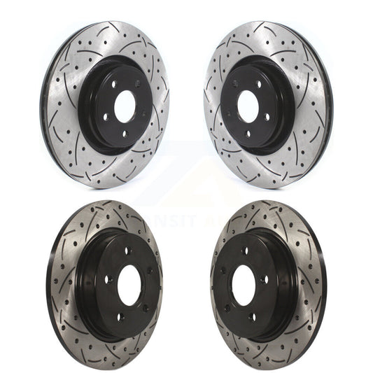 [Avant + Arrière] Kit de disque (percé rainuré revêtu) de frein pour Ford Focus ST KD-100371
