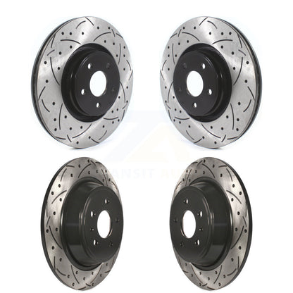 [Avant + Arrière] Kit de disque (percé rainuré revêtu) de frein pour Lincoln MKC KD-100372