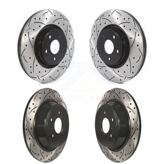 [Avant + Arrière] Kit de disque (percé rainuré revêtu) de frein pour Lincoln MKC KD-100372