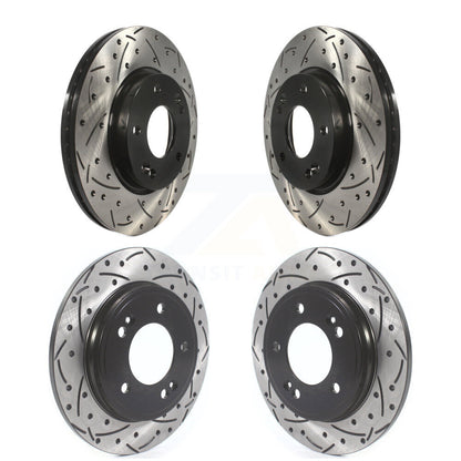 [Avant + Arrière] Kit de disque (percé rainuré revêtu) de frein pour 2019-2021 Hyundai Veloster Naturally Aspirated KD-100377