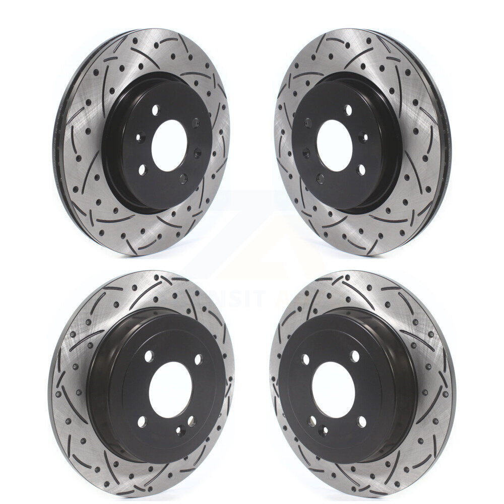 [Avant + Arrière] Kit de disque (percé rainuré revêtu) de frein pour Kia Rio Hyundai Accent KD-100378
