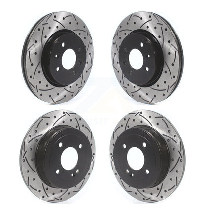 [Avant + Arrière] Kit de disque (percé rainuré revêtu) de frein pour Kia Rio Hyundai Accent KD-100378