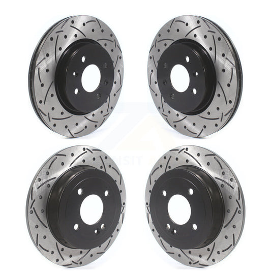 [Avant + Arrière] Kit de disque (percé rainuré revêtu) de frein pour Kia Rio Hyundai Accent KD-100378