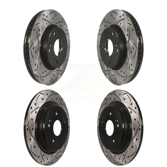 [Avant + Arrière] Kit de disque (percé rainuré revêtu) de frein pour 2020 Honda CR-V 2.0L KD-100379 par DS-One