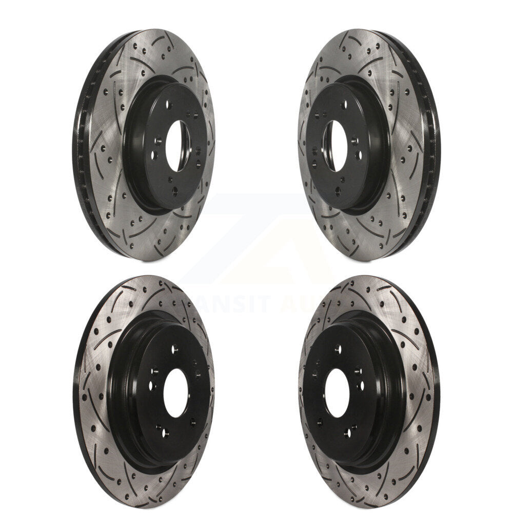 [Avant + Arrière] Kit de disque (percé rainuré revêtu) de frein pour 2020 Honda CR-V 2.0L KD-100379